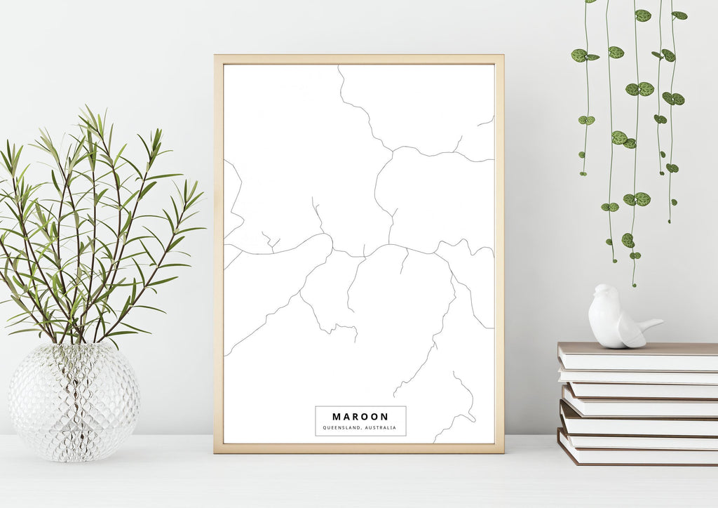 Maroon, QLD - The Nice Map Co